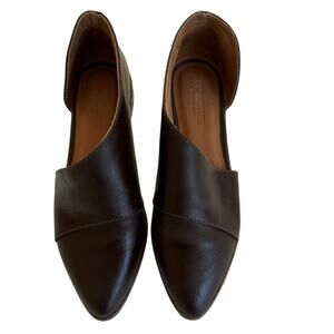 CUSHIONAIRE Shoes Women's Chocolate Brown Puck Side Cut Out Flat Sz 8